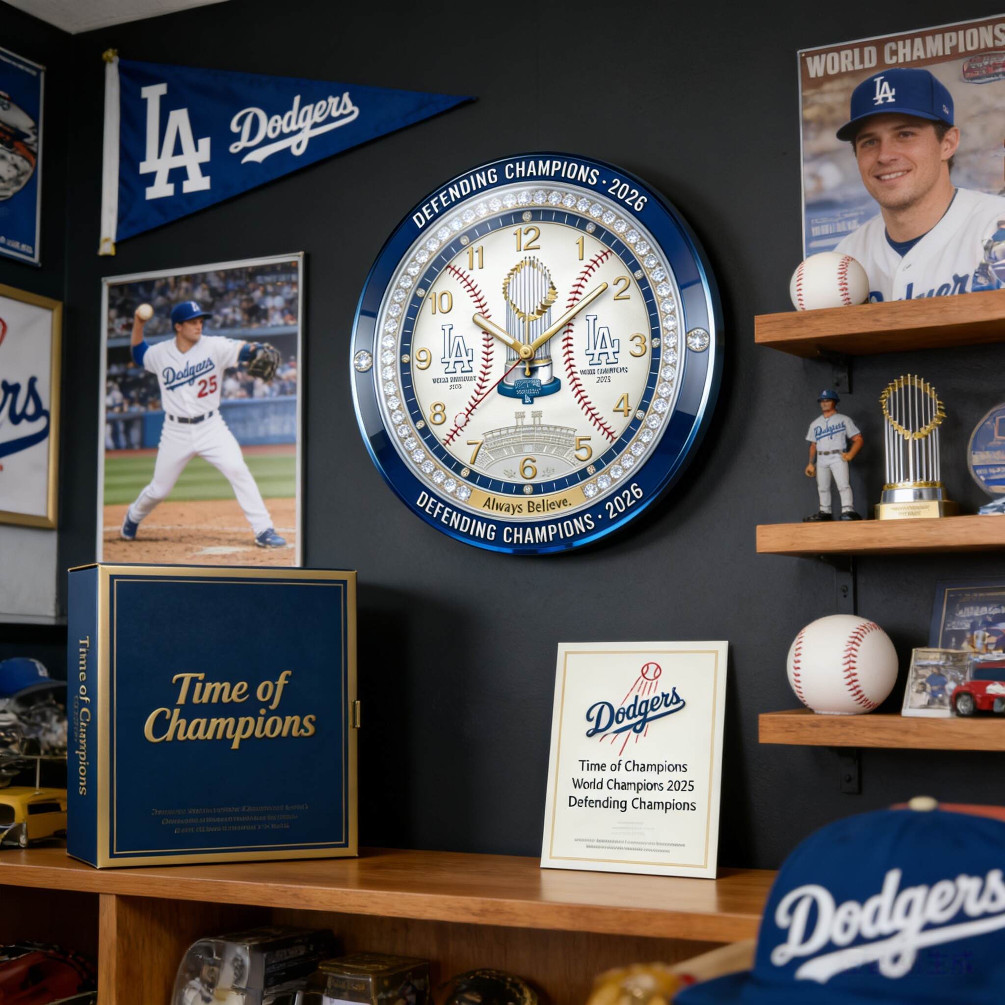 Dodgers Defending Champions Clock (2026 Edition)
