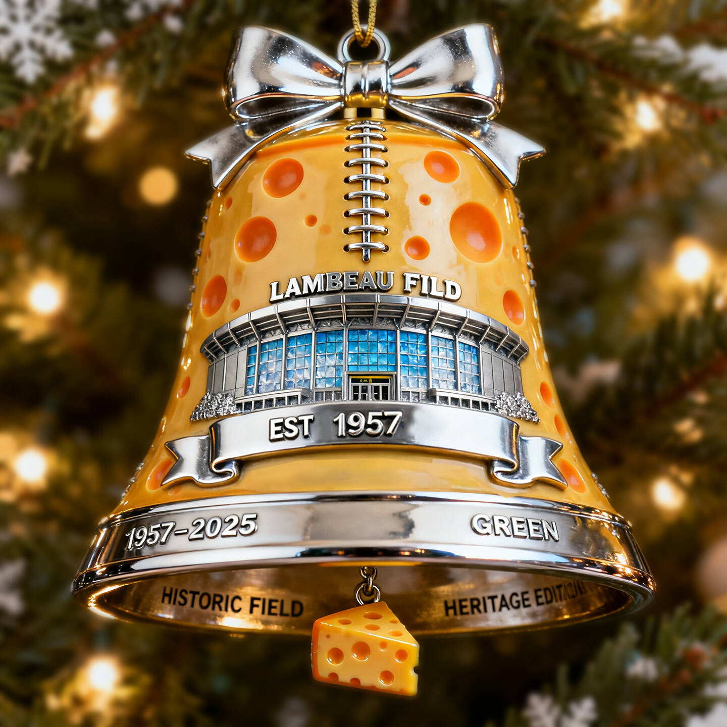 Packers Lambeau Field Heritage Bell Ornament