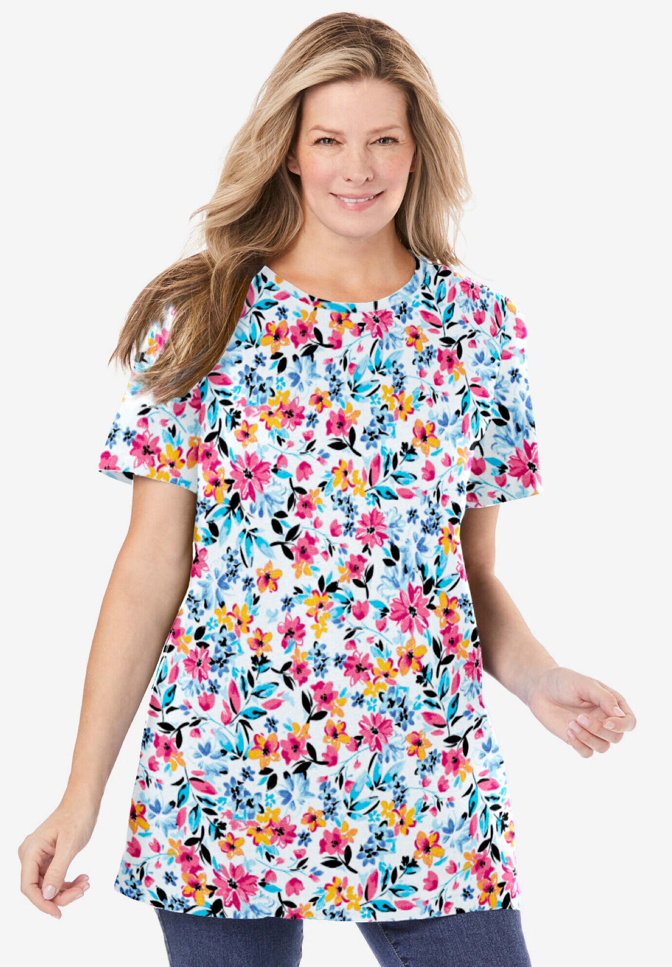Perfect Printed Crewneck Tunic