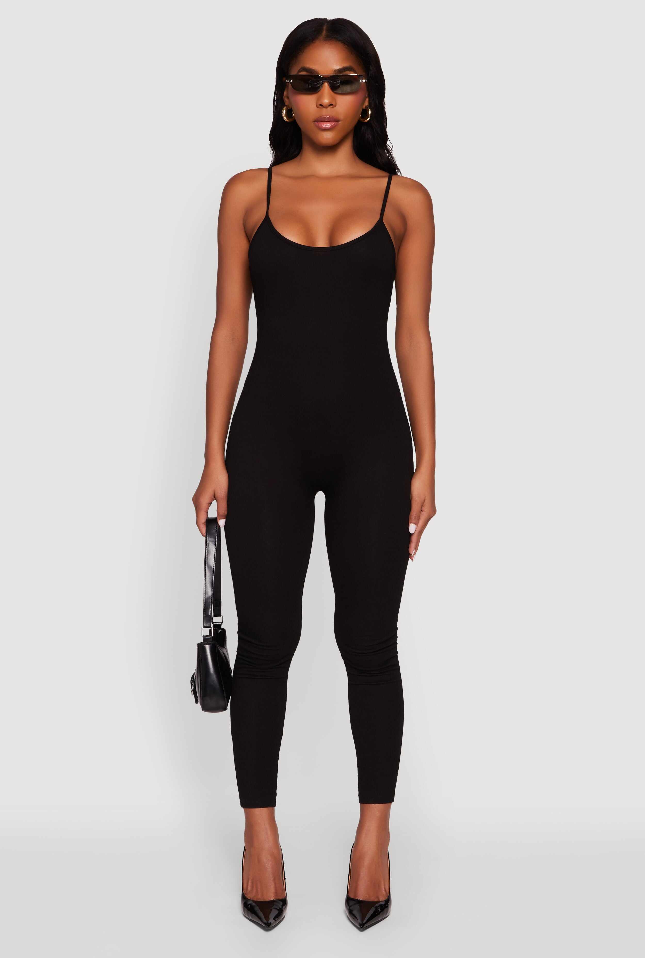 Spaghetti Strap Scoop Neck Catsuit