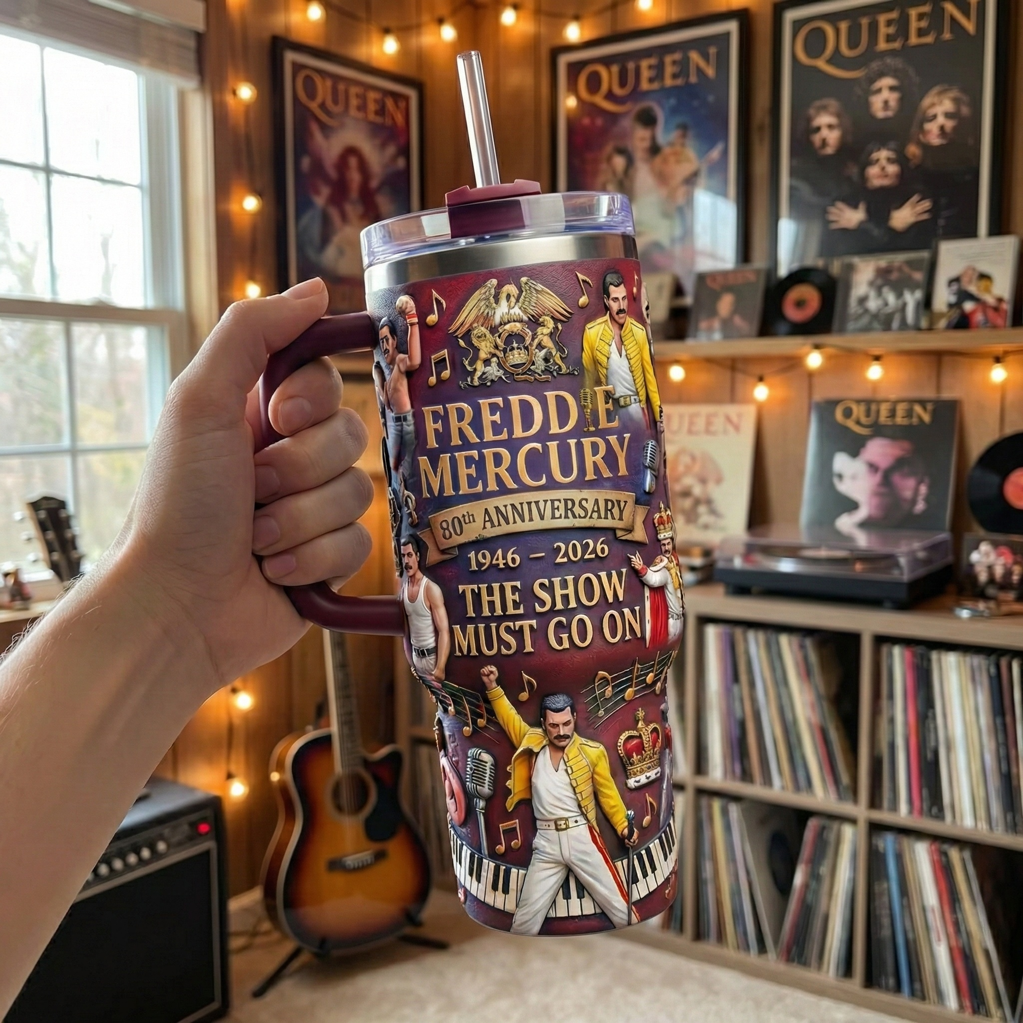 Freddie Mercury 80th Anniversary Commemorative Tumbler