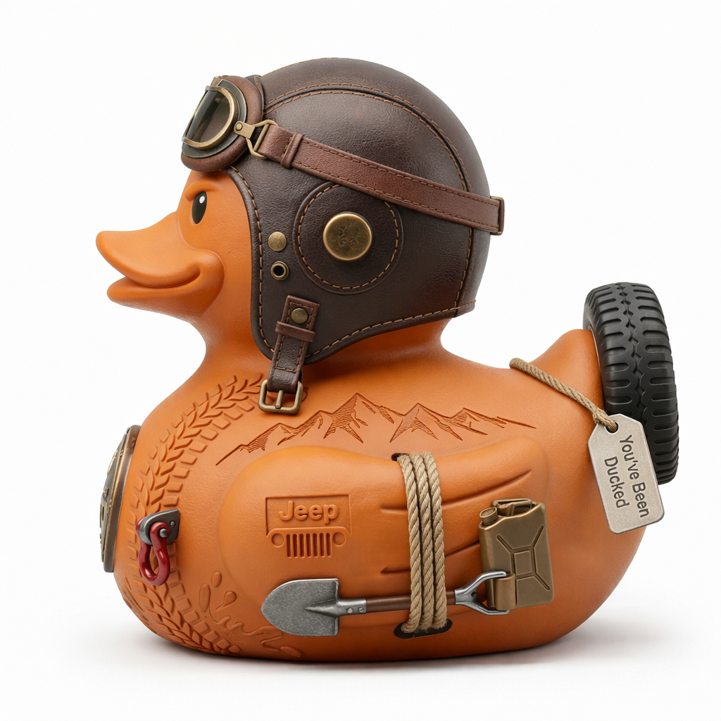 Jeep 85th Anniversary Adventure Duck | Plaid Collectible Duck Figure