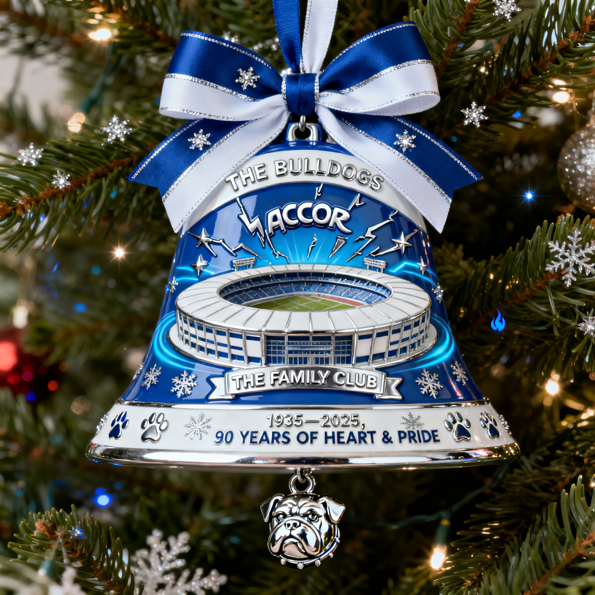 Bulldogs ACCOR STADIUM Christmas Bell Ornament