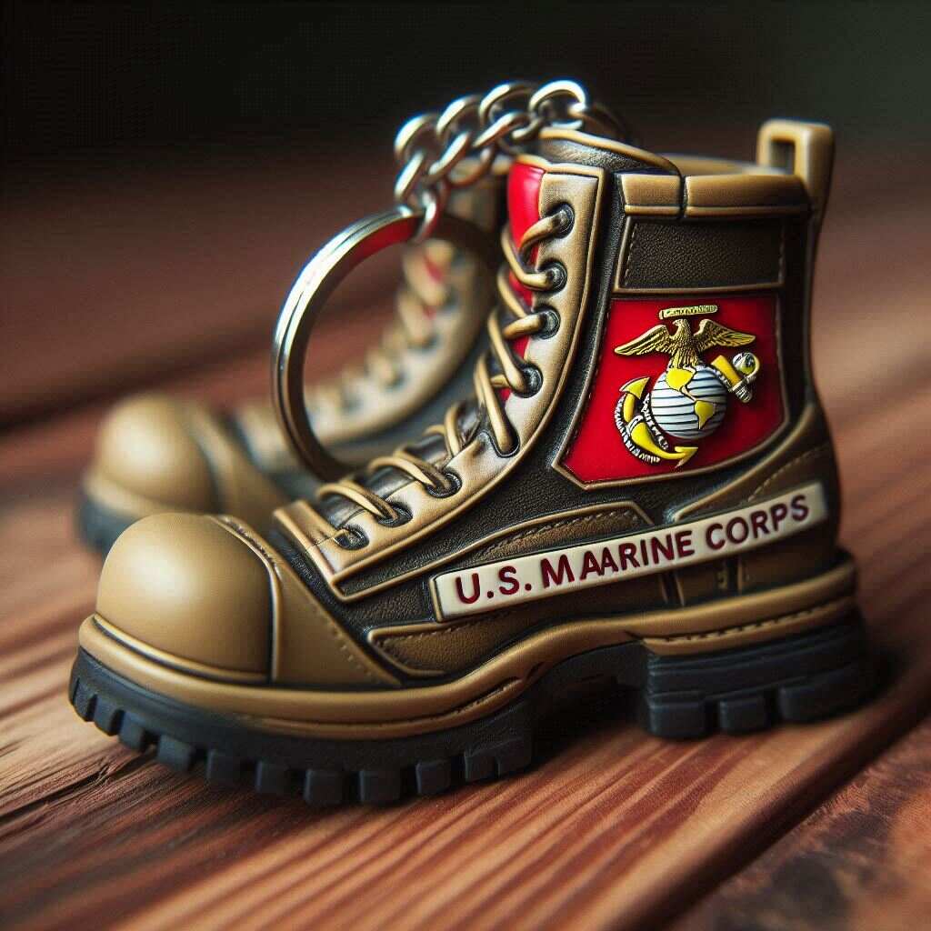 Veterans Tribute U.S. Military Boots Keychain