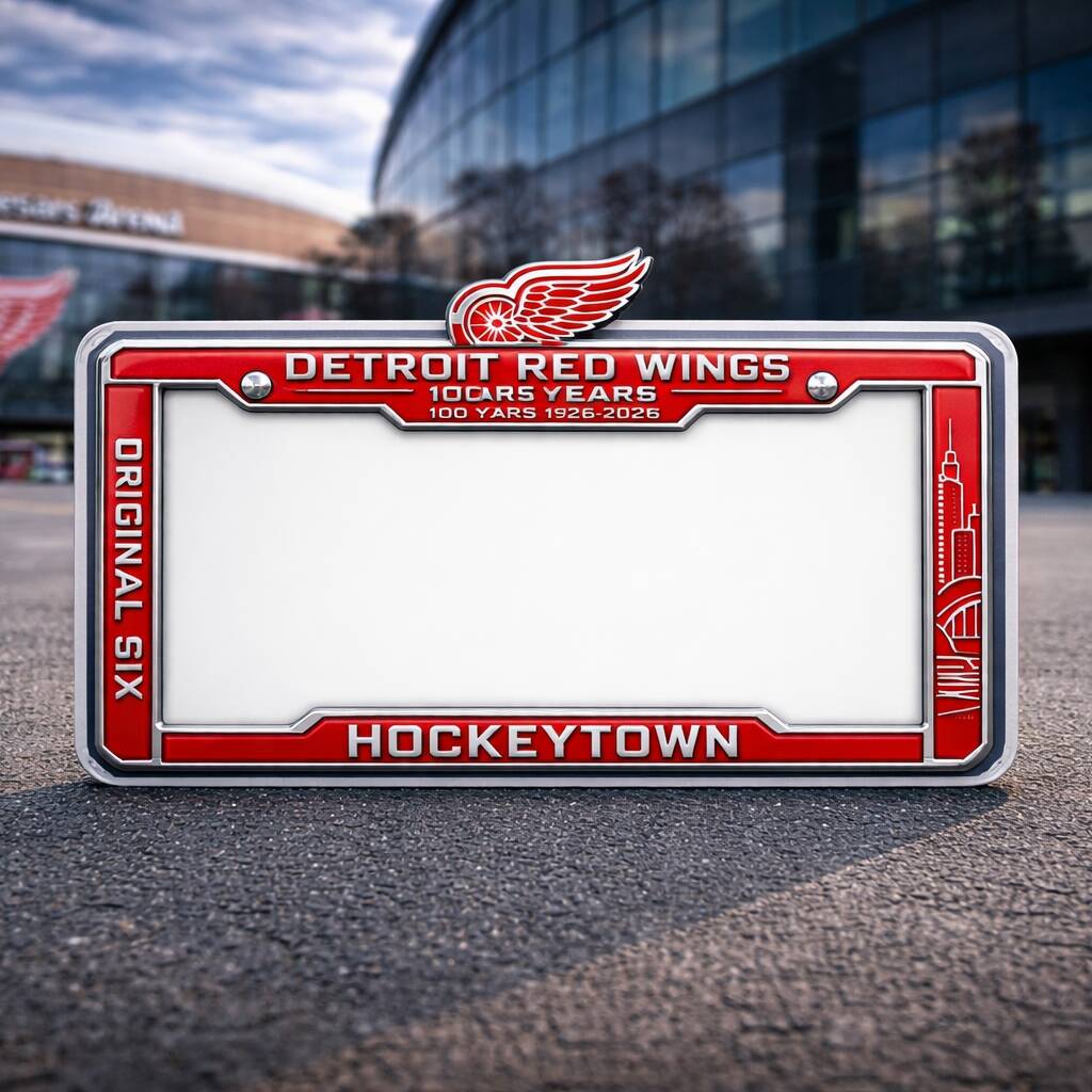 Red Wings 100th Anniversary License Plate Frame