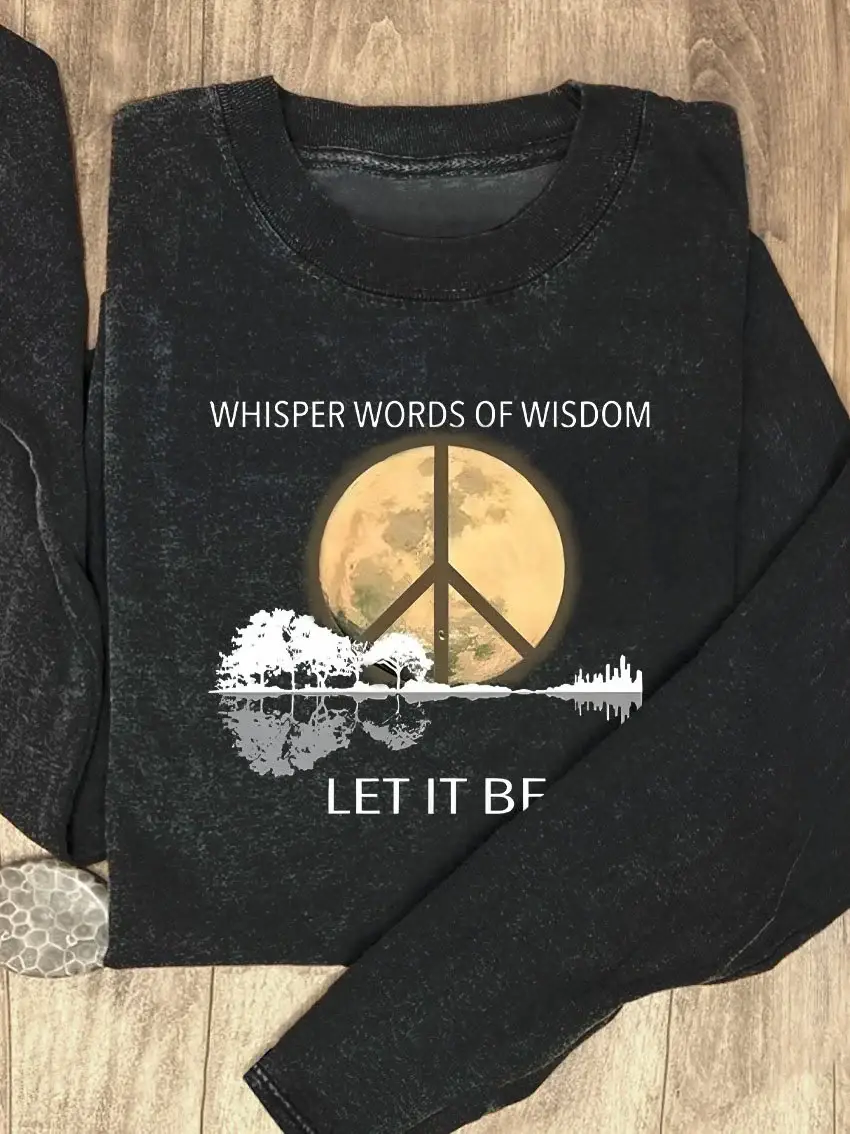 Whisper Words Of Wisdom Let It Be Art Print Casual Long Sleeves