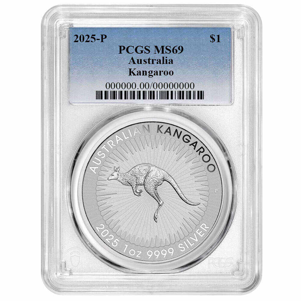 2025 Australian 1 oz Silver Kangaroo Coin PCGS MS69 - Limited-time release price