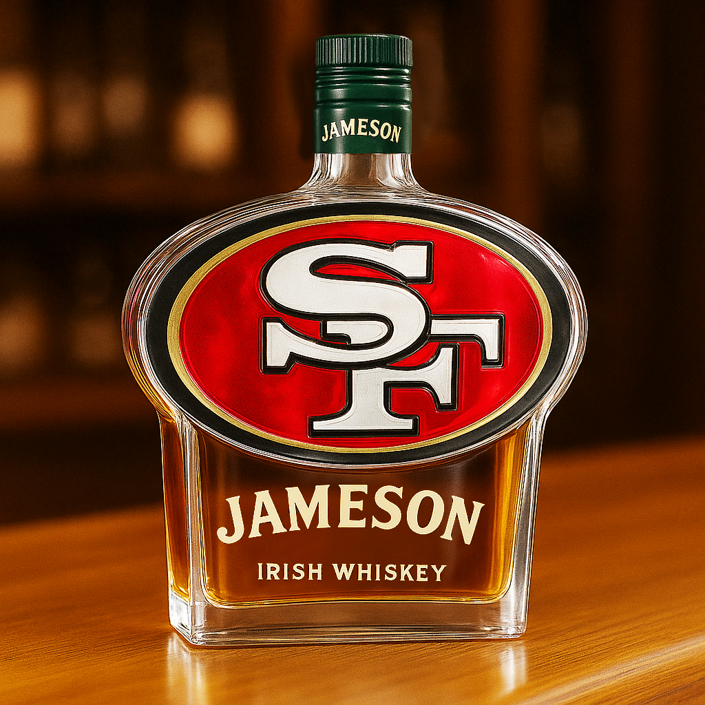 San Francisco 49ers Whiskey Bottle