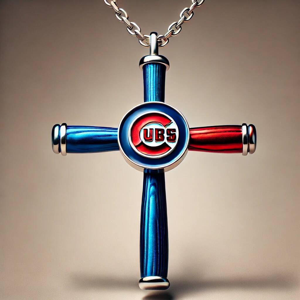Baseball Team Bat Cross Pendant