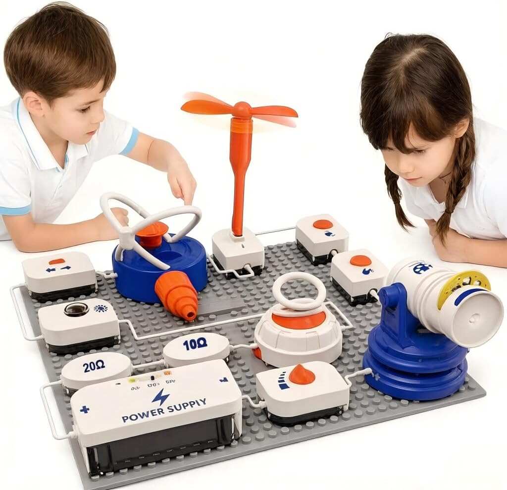 Science STEM Kits for Kids, Electronics Exploration Kit, 66 Pcs DIY Circuit Parts, Over 1200 Projects, STEM Educational Toy Gifts for Kids Boys Girls Ages 3 4 5 6 7 8 9 10 11 12, Color Project Manual