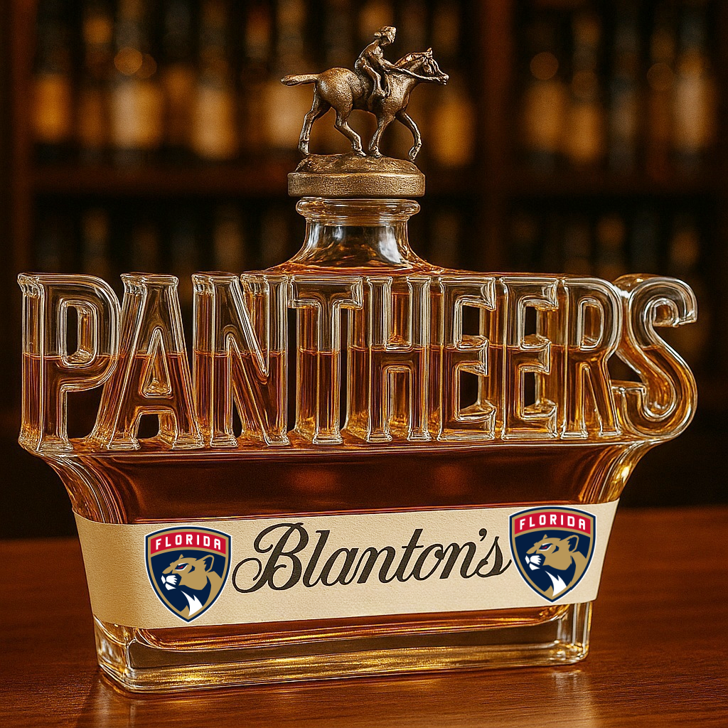 PANTHERS Whiskey Bottle
