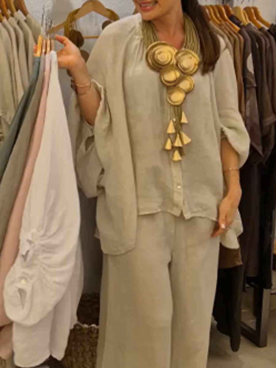 🔥Summer Arrivals🌟Casual Loose Linen And Cotton Shirts