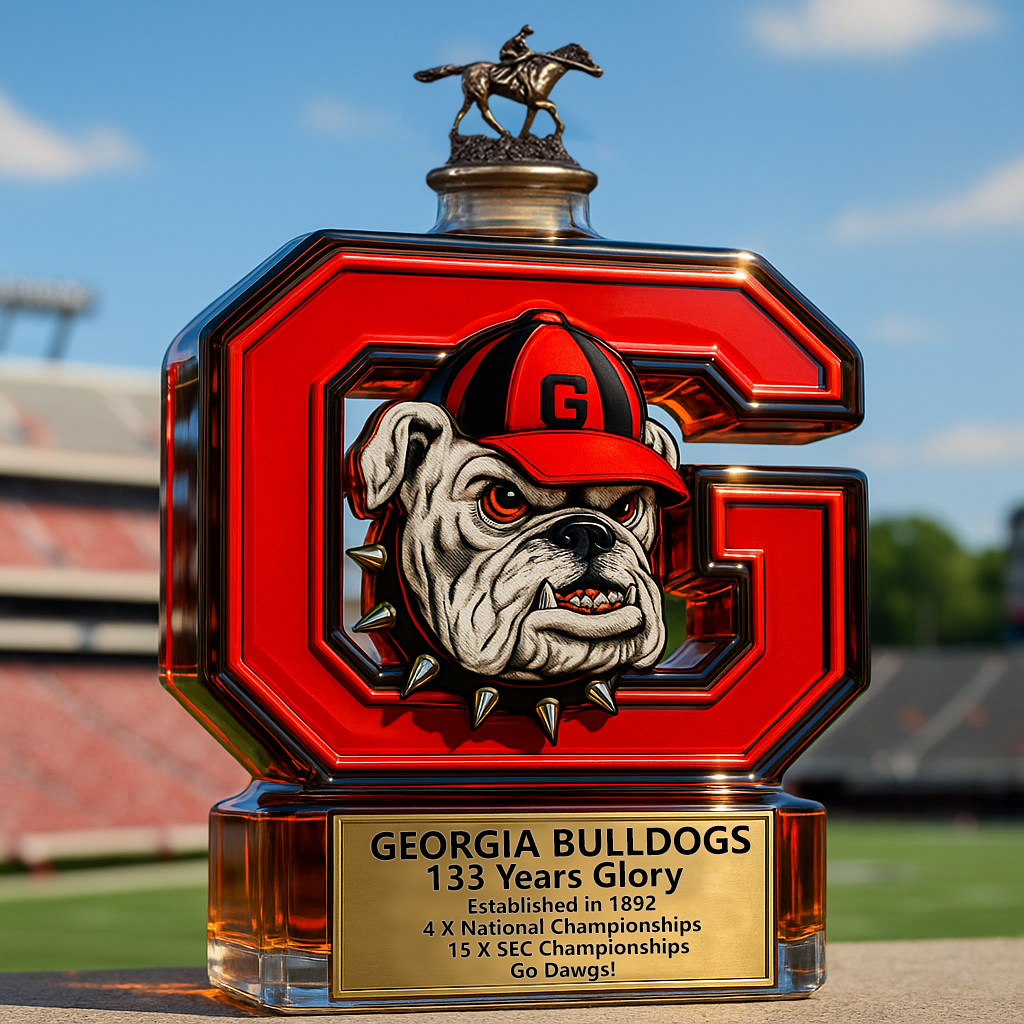 Georgia Bulldogs Glory Whiskey Bottle