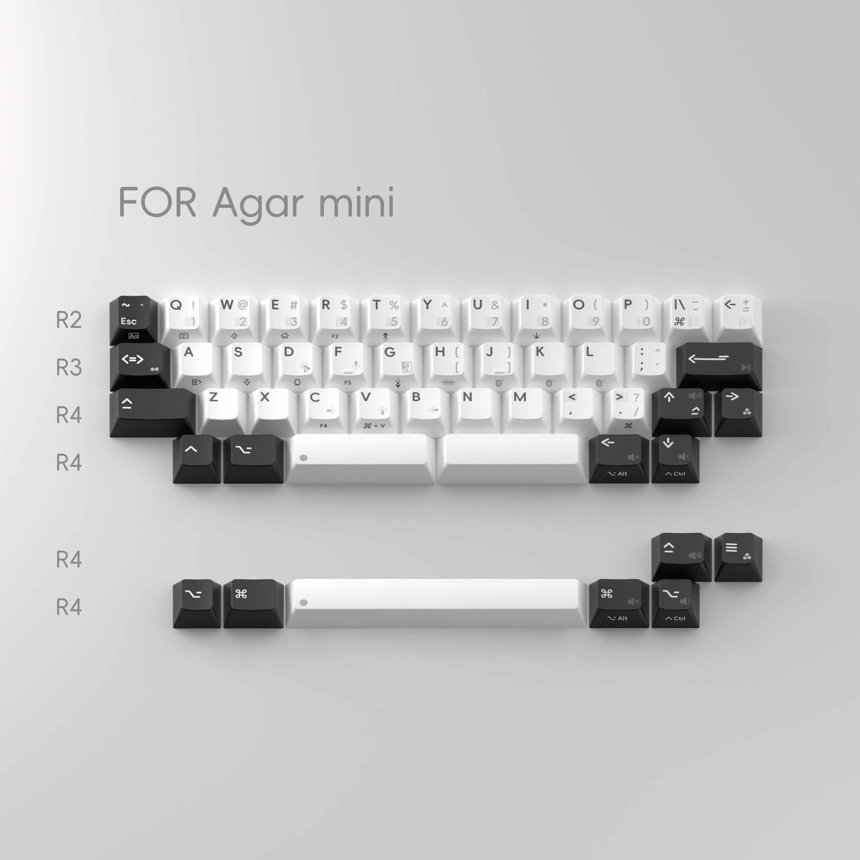 Ready to use Agar mini Dual-mode version with keycaps