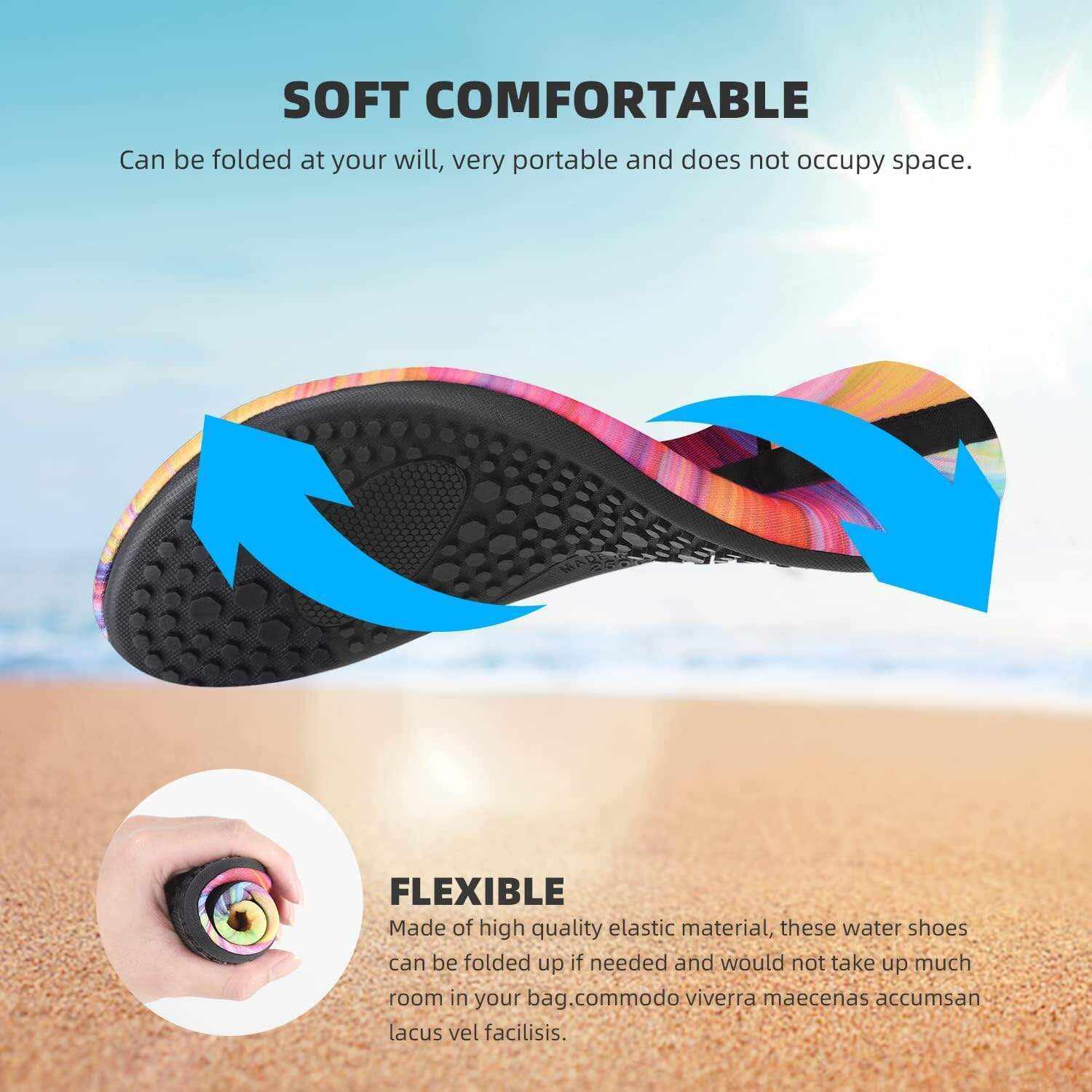 Water Shoes for Women Men Quick-Dry Aqua Socks Swim Beach Barefoot Yoga Exercise Wear Sport Accessories Pool Camping Must Haves Adult Youth Size