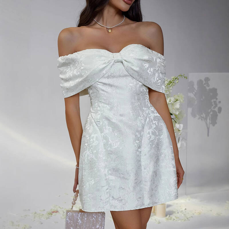 Bow Embroidered Sheath Dress