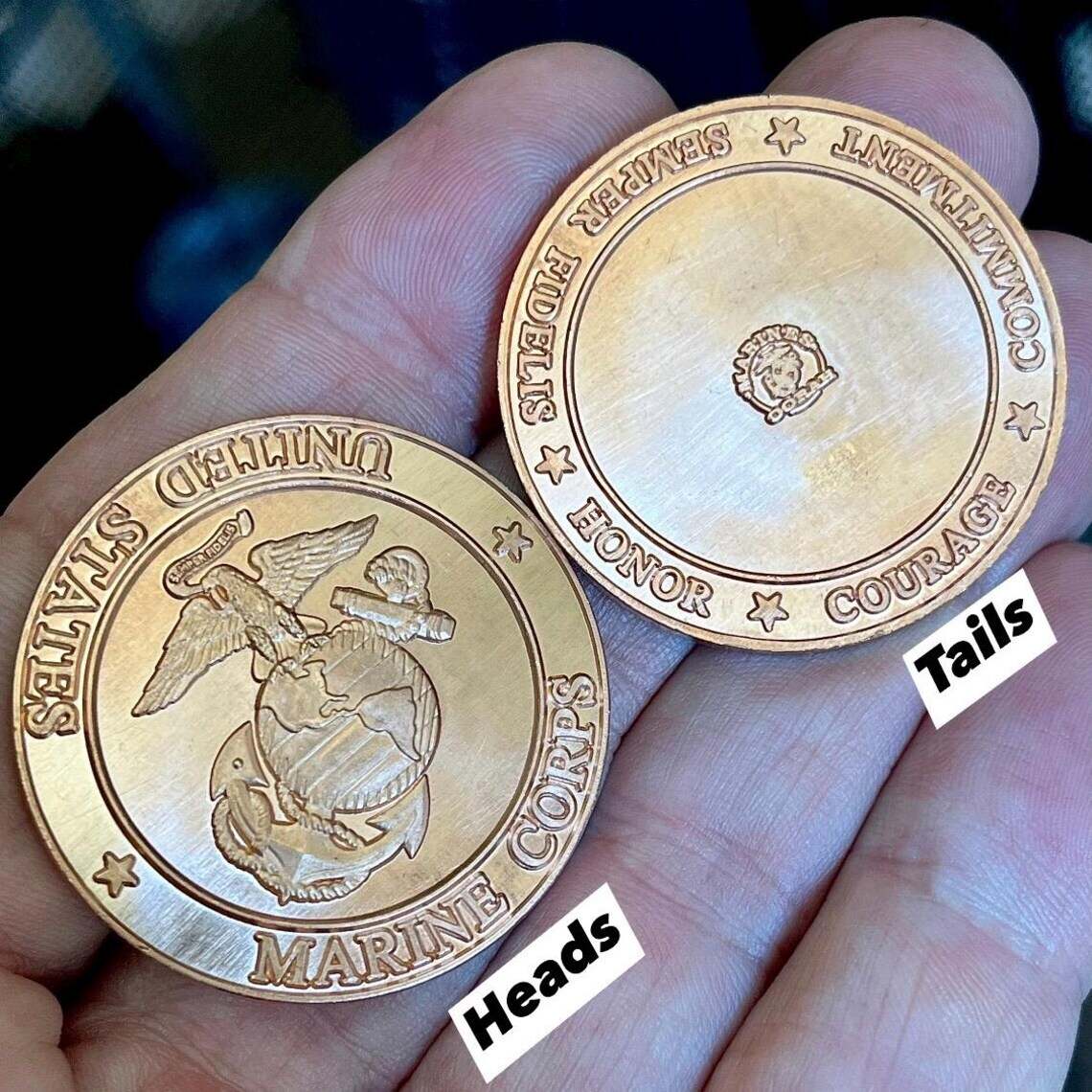 Semper Fi! Handcrafted US Marines Motorcycle Bell