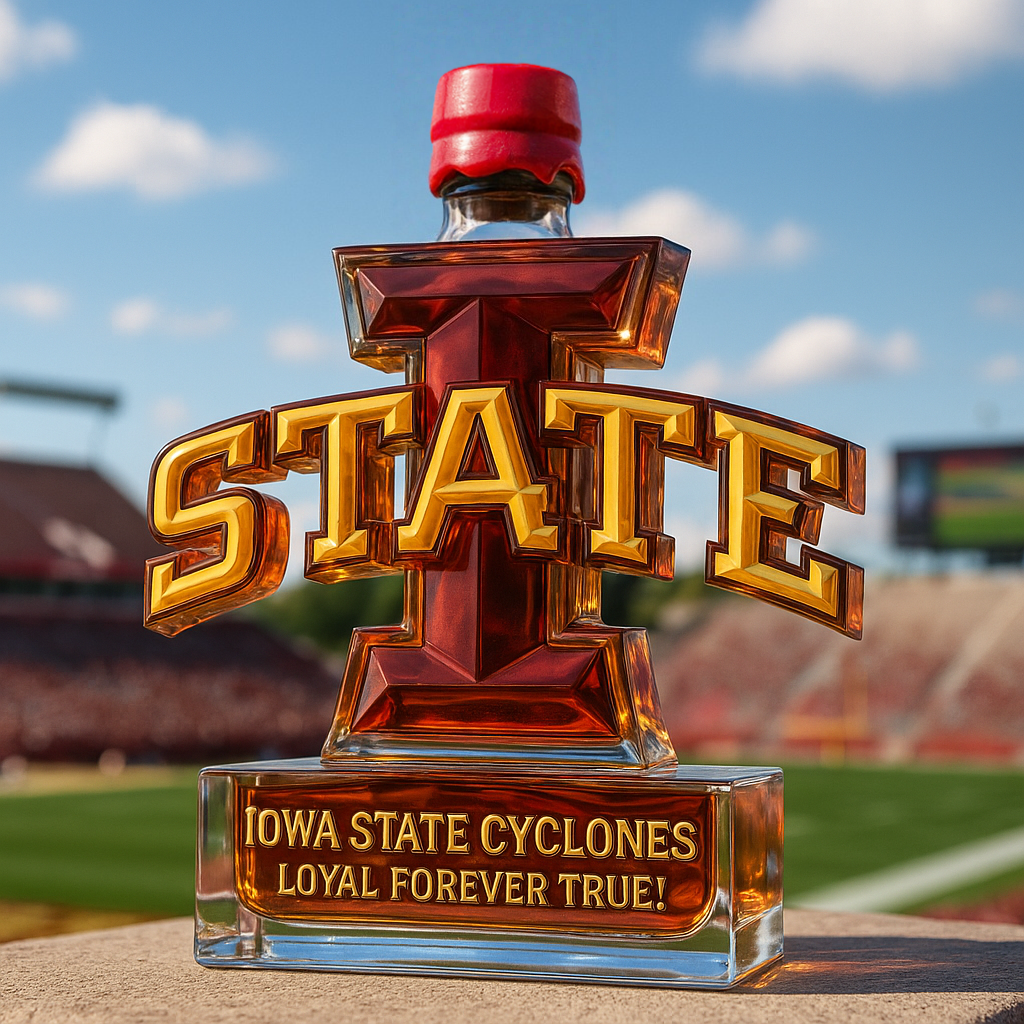 Iowa State Cyclones Limited-Edition Whiskey Bottle