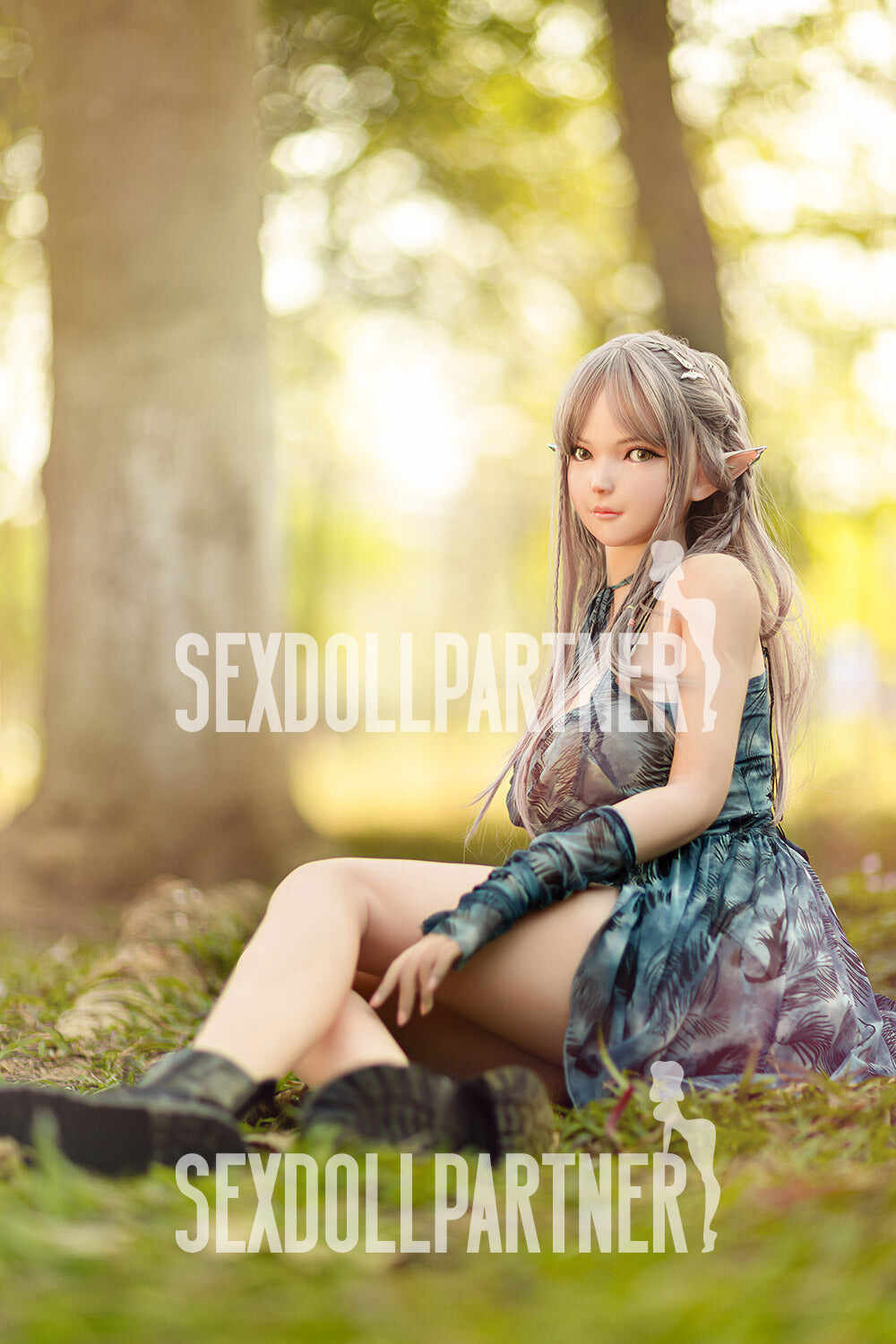 EU Stock - RIDMII Aggie Unique Design 5ft34/ 163cm Silicone Head ELF Hentai Blonde Realistic Sex Doll