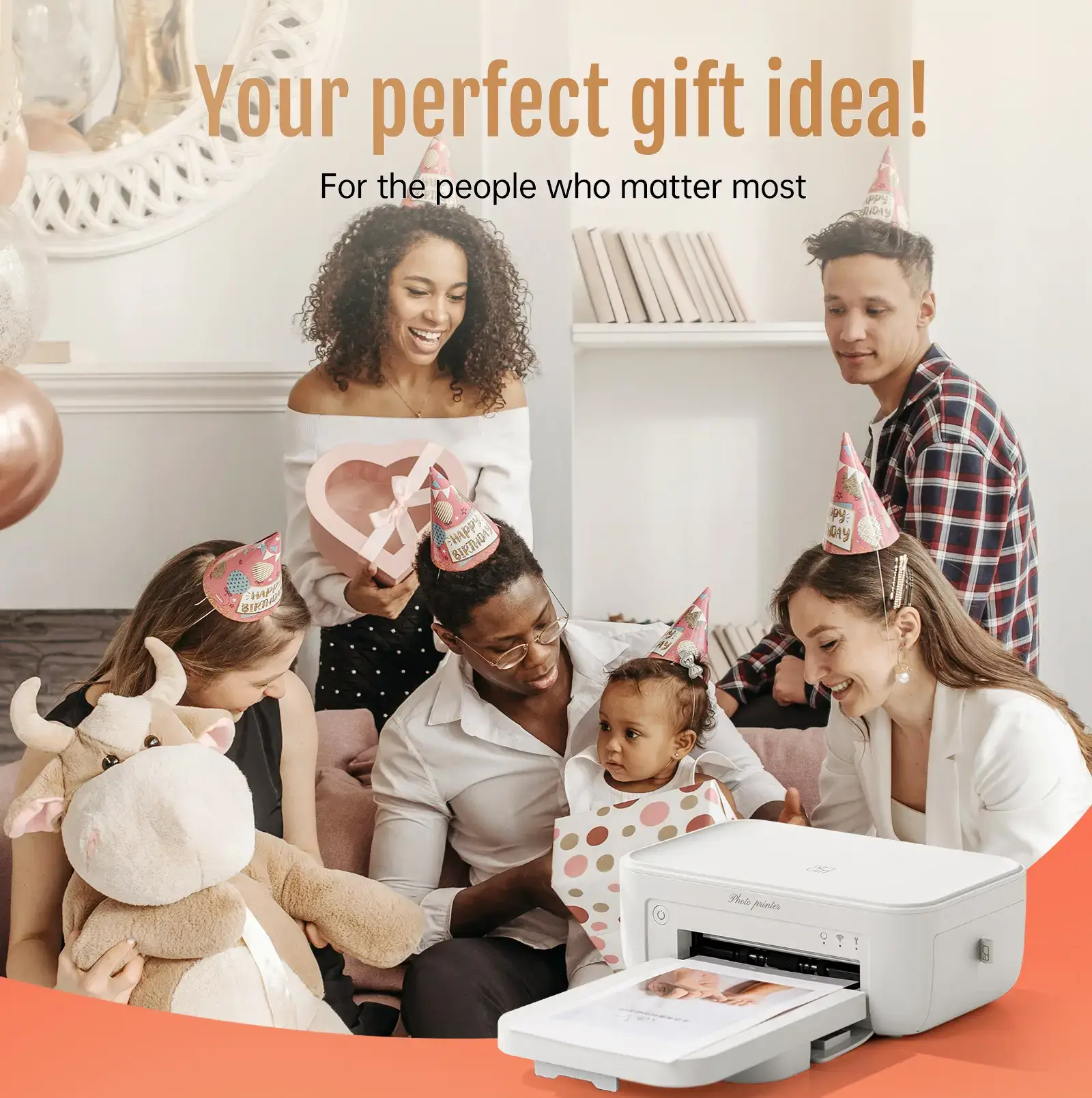 4x6 Photo Printer, Includes 20 Sheets & 1 Ribbon, Portable Thermal Dye Sublimation Printer with AR Video Printing, Valentine's Day Gift