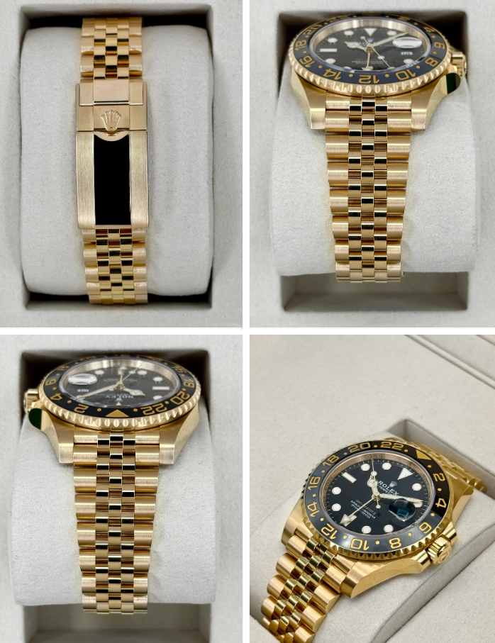 NEW 2026 Rolex GMT-Master II 40mm 126718GRNR Yellow Gold Jubilee Black Dial