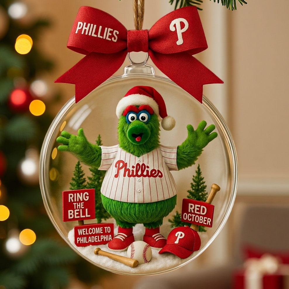 Philadelphia Phillies Snow Globe Ornament