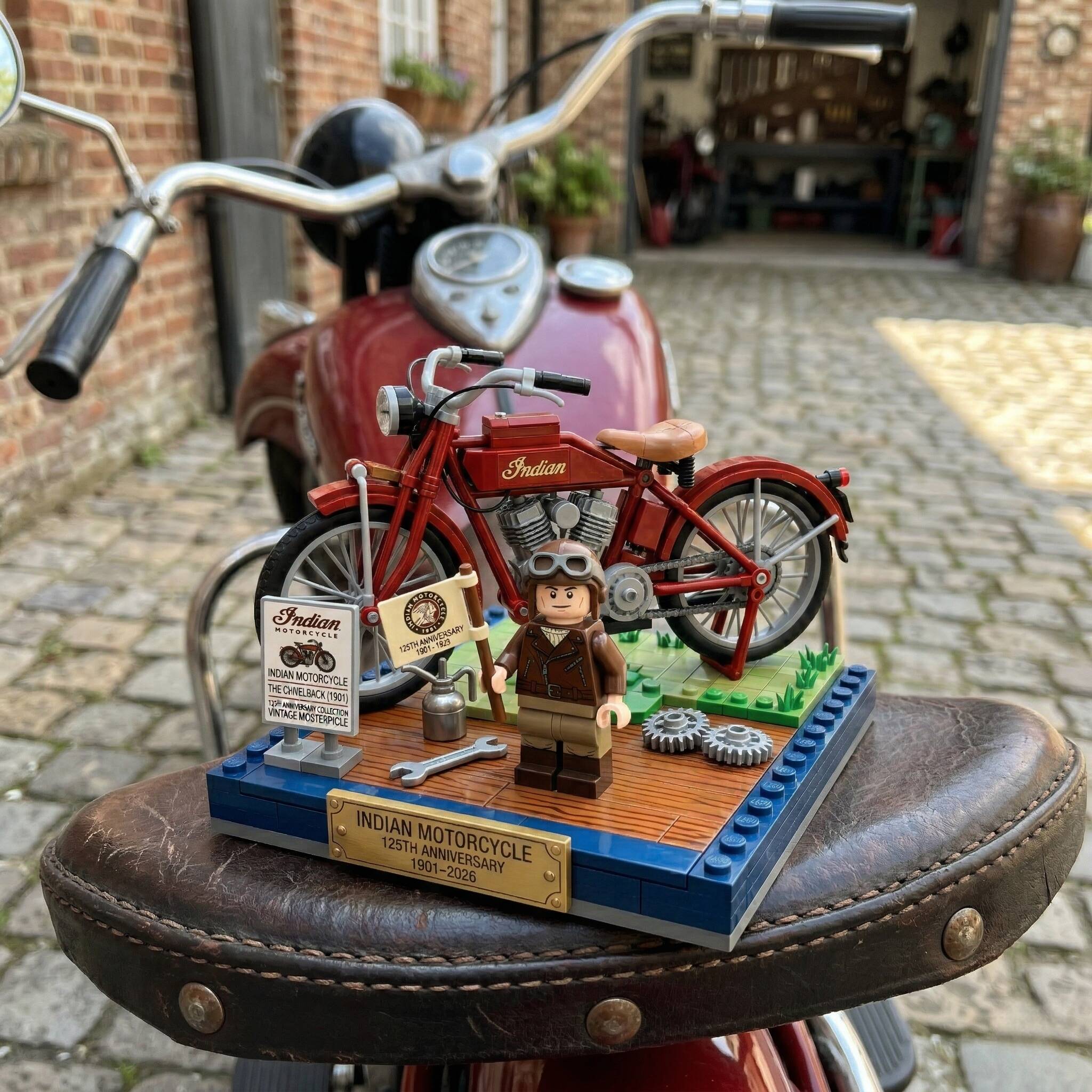 🏍️ Indian Motorcycle 125th: Vintage Camelback LEGO Legacy