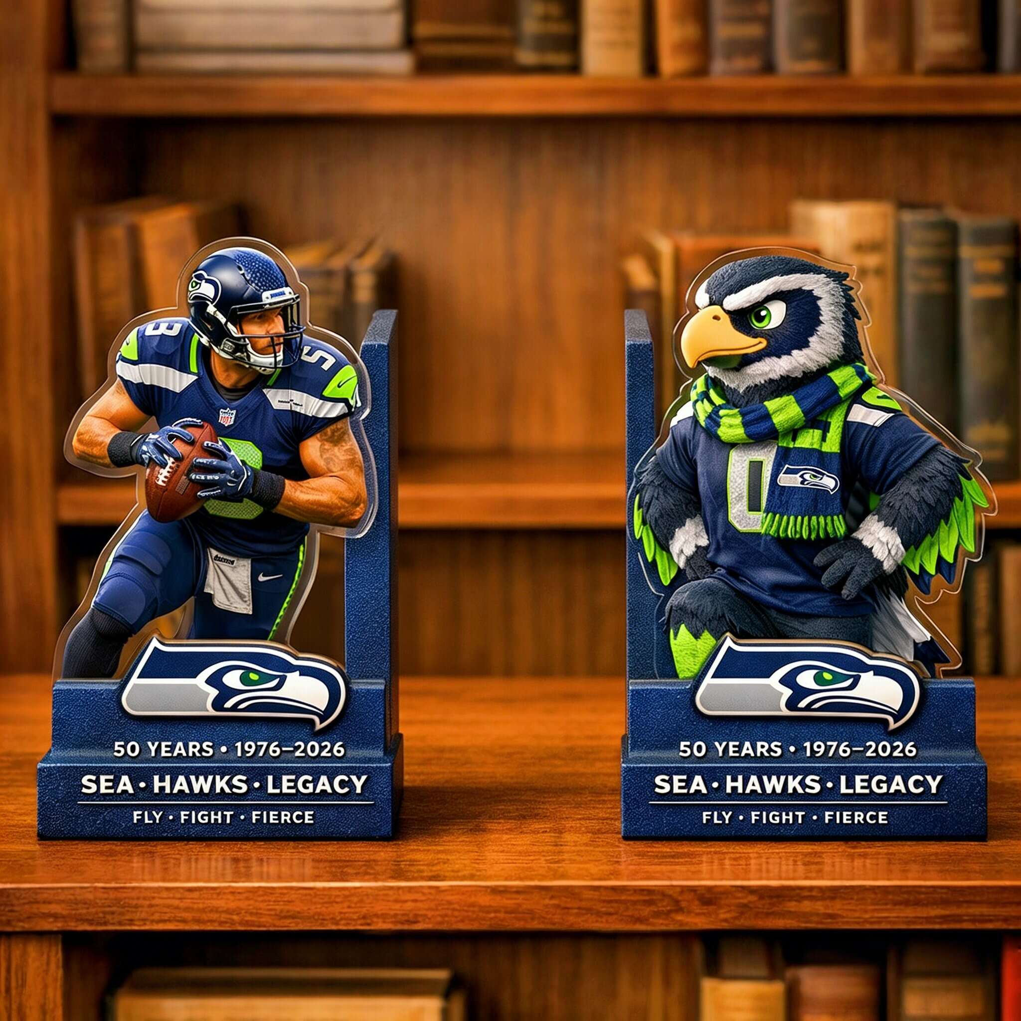 Seahawks 50th Anniversary Bookends