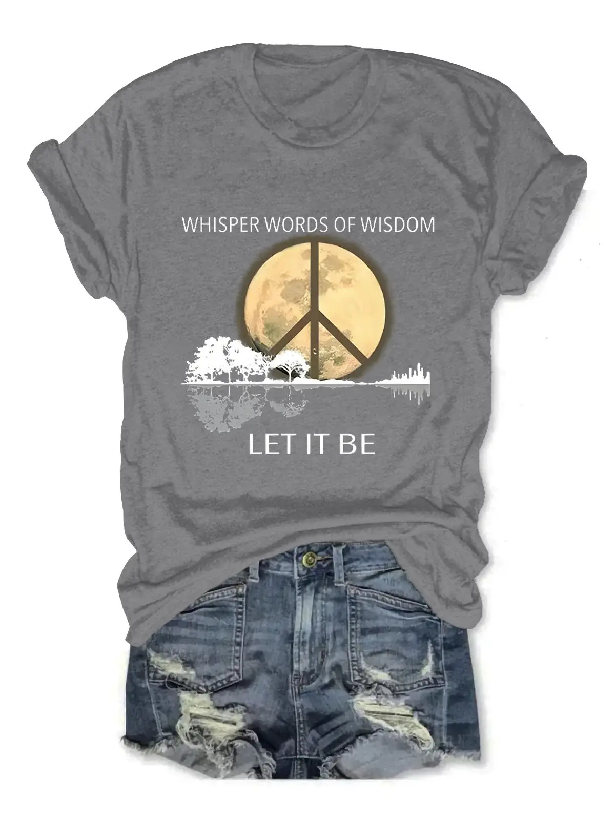 Whisper Words Of Wisdom Let It Be Art Print Causal T-shirt