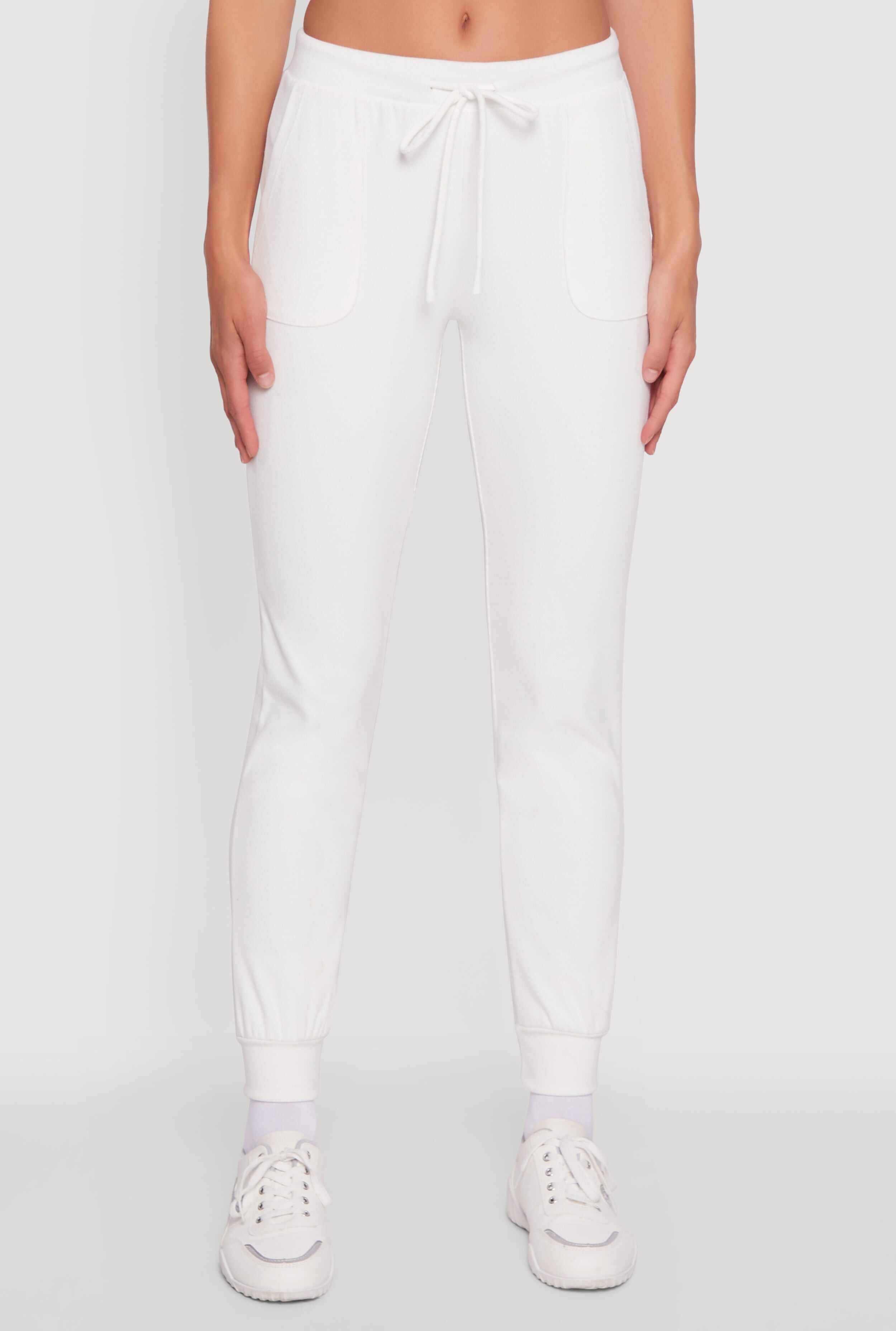 Brushed Ribbed Knit Joggers