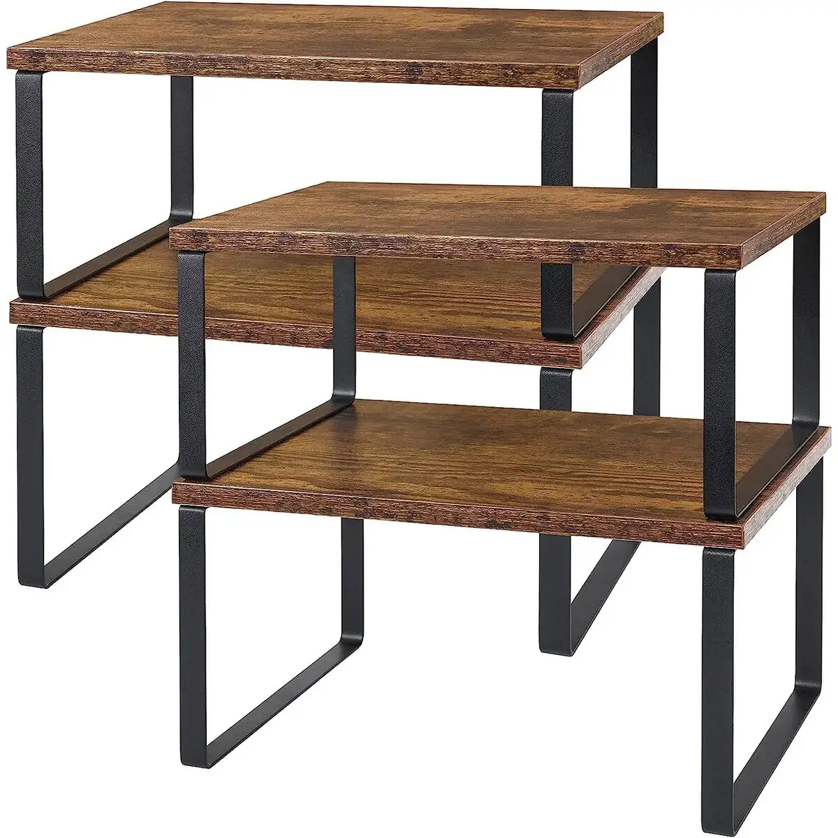 Stackable Kitchen Cabinet Shelves Organizer
