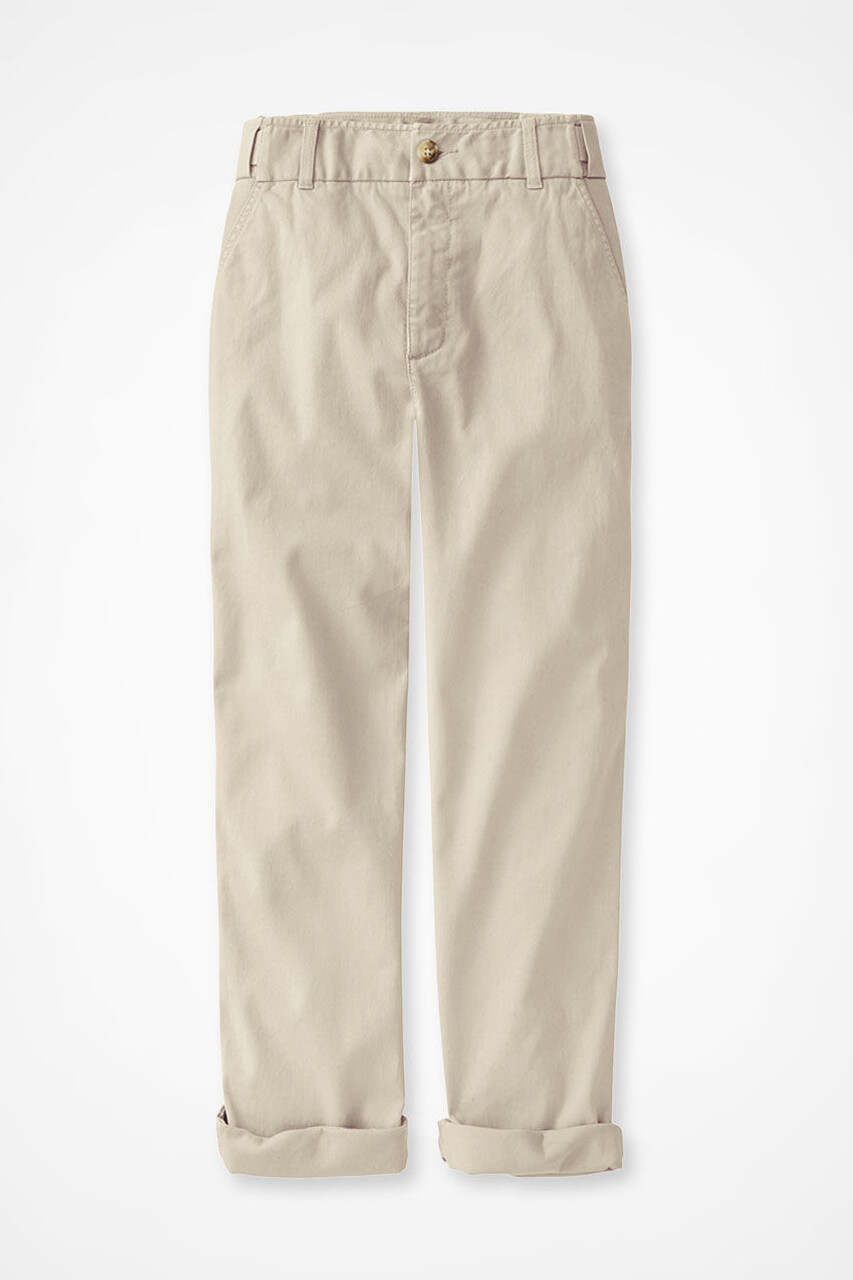 Hidden Stretch-Waist Chino Crops