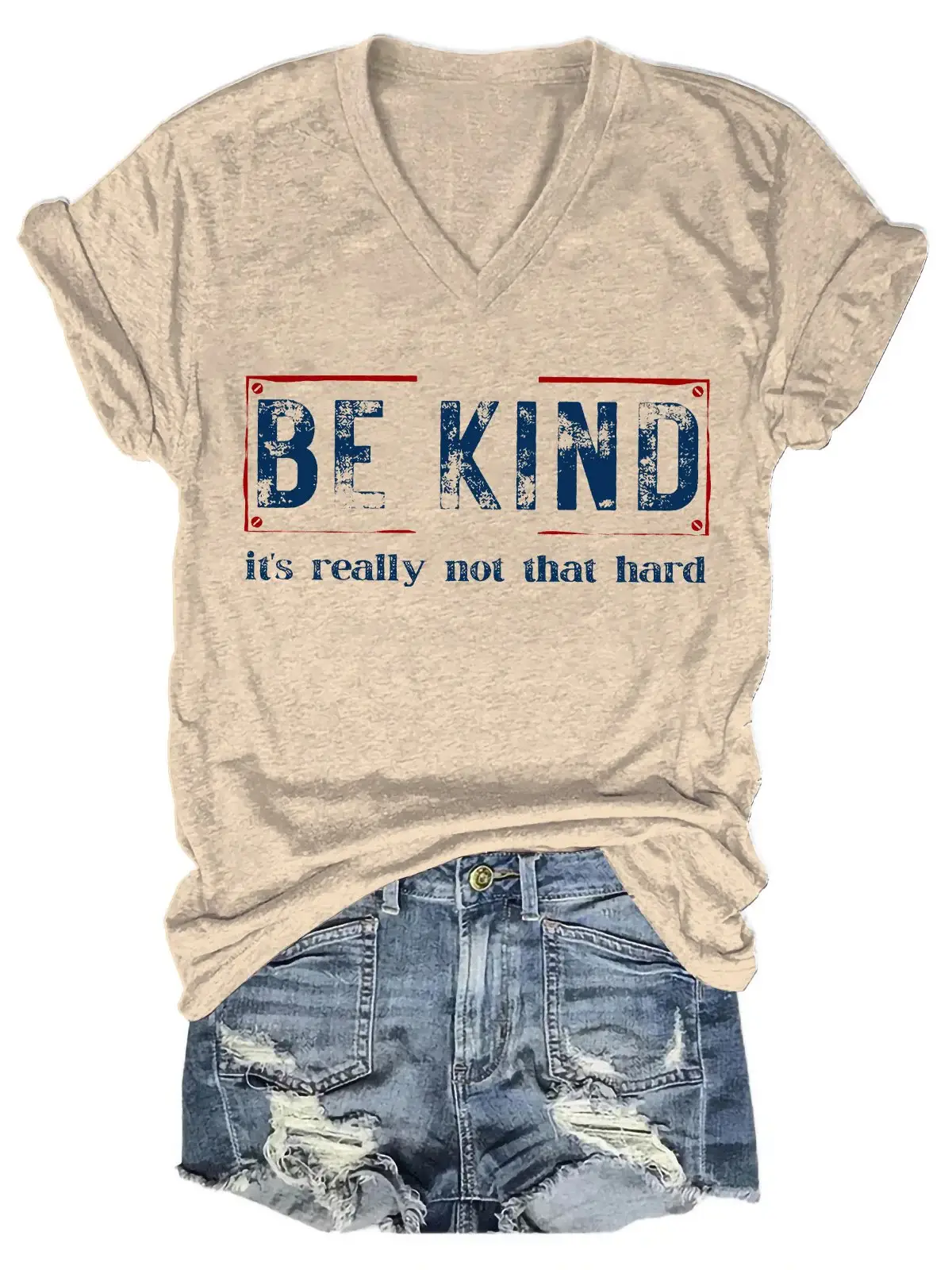 Be Kind It's Really Not That Hard Art Print Casual T-shirt