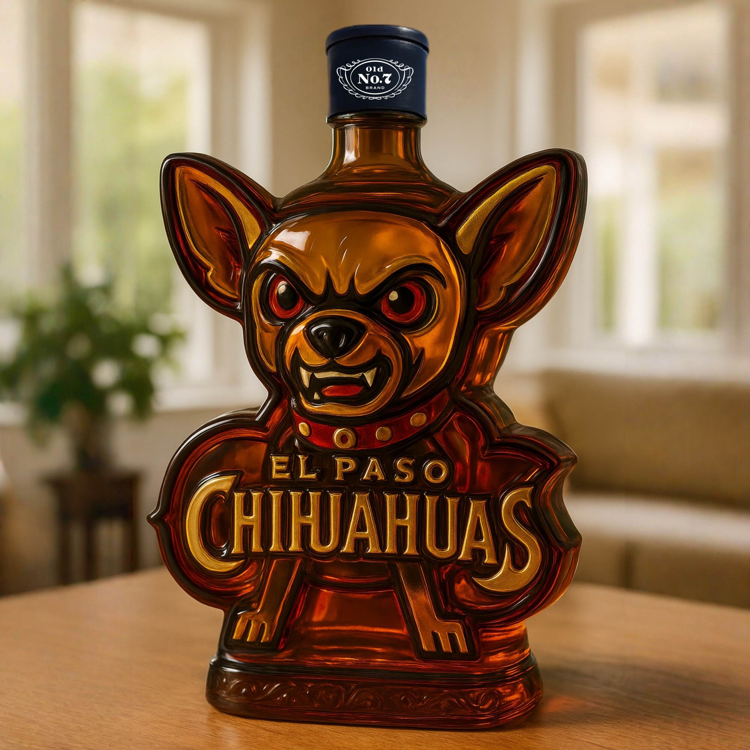 El Paso Chihuahuas Whiskey Bottle