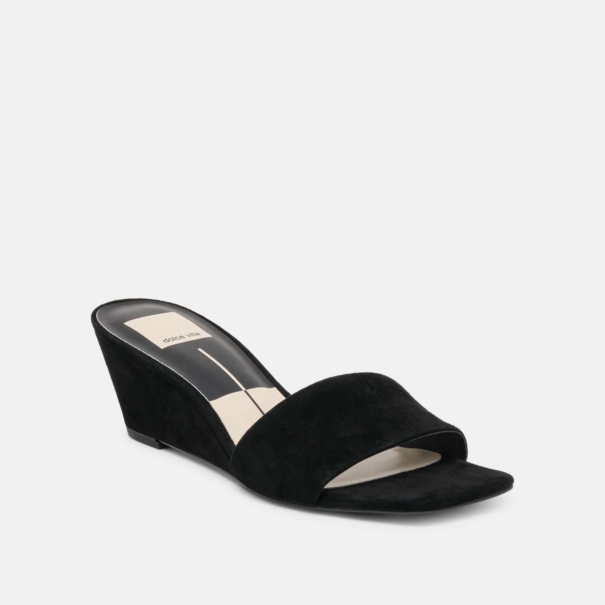 QAILY WEDGES ONYX SUEDE