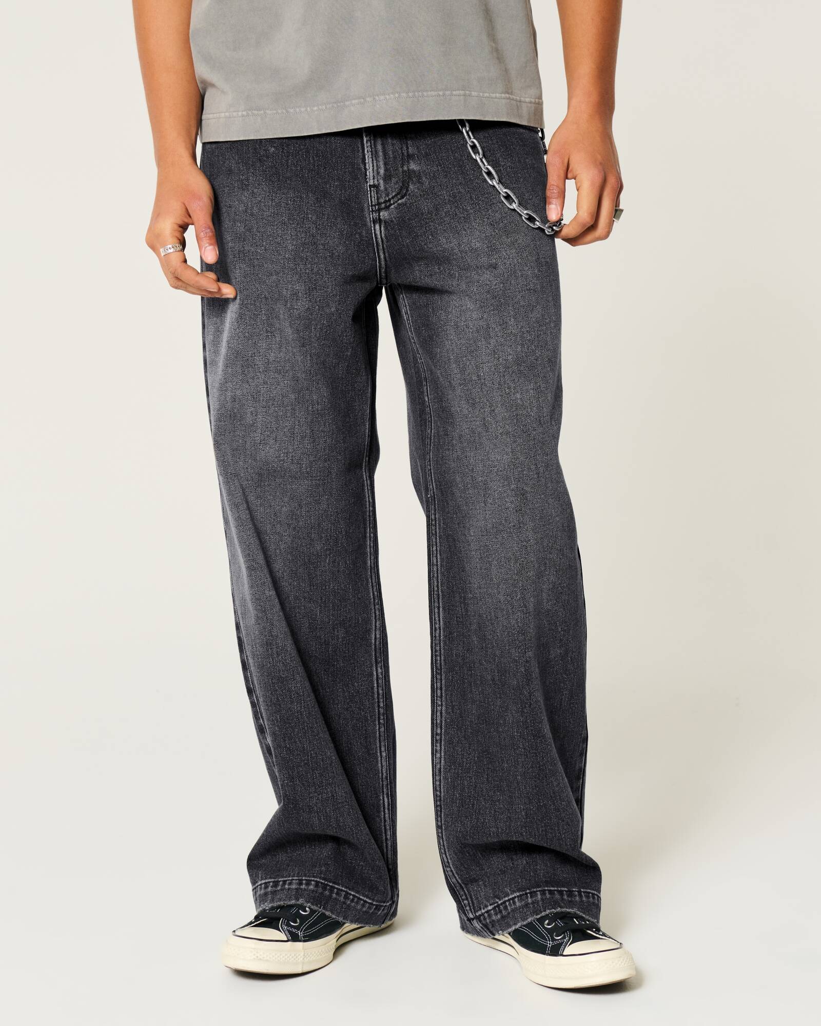 Medium Wash Super Baggy Jeans