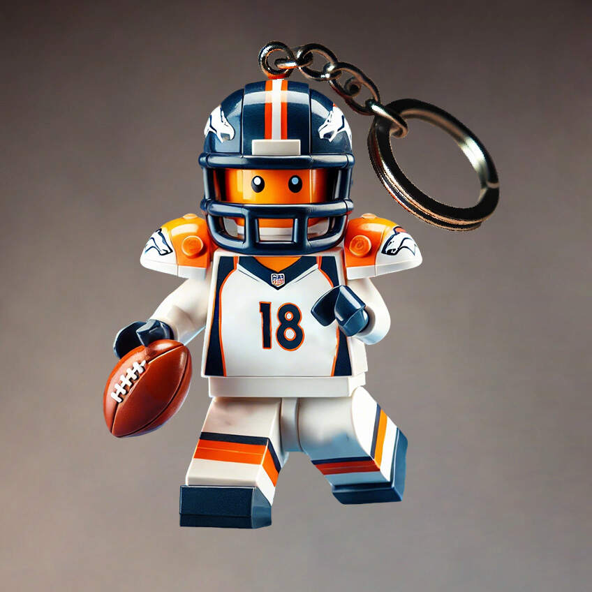 Football Team Building Set Kit Keychain