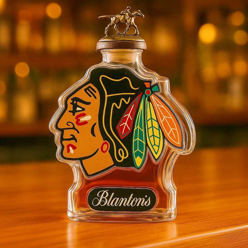 Chicago Blackhawks Whisky Bottle