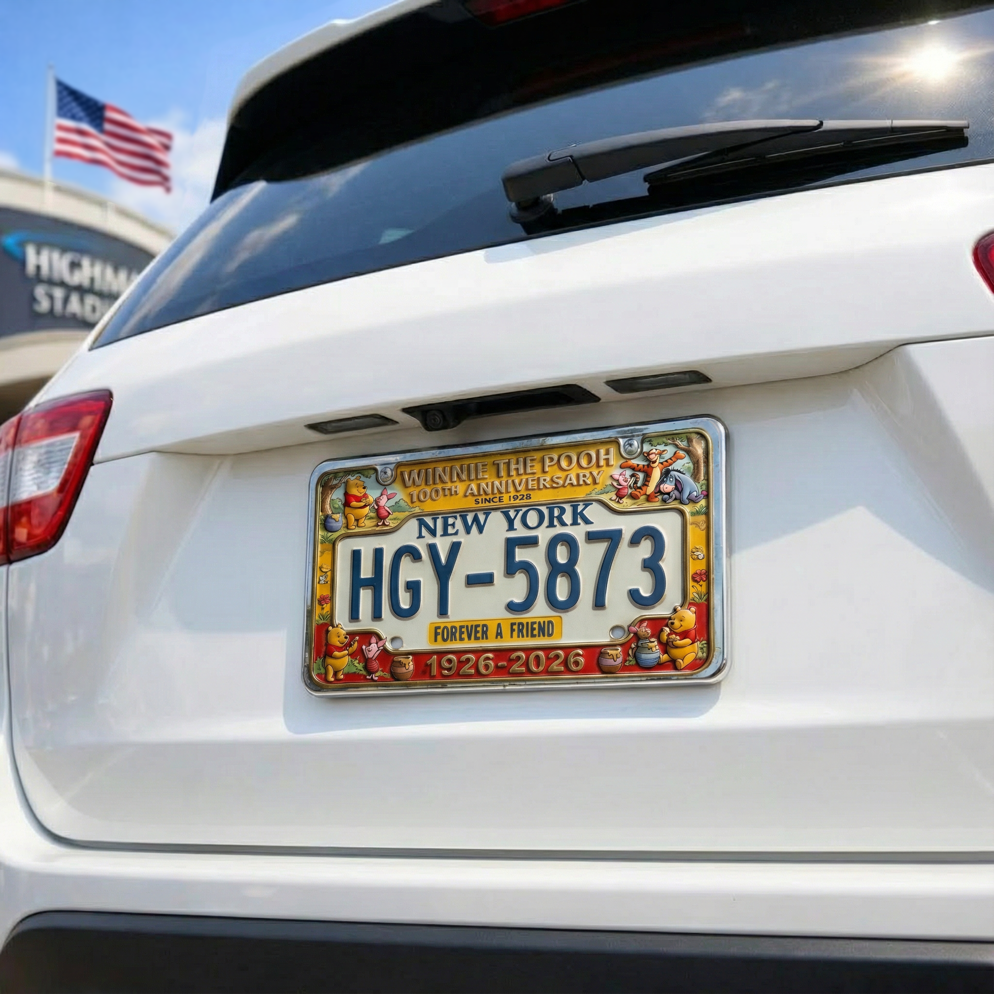 The Pooh 100th Anniversary License Plate Frame