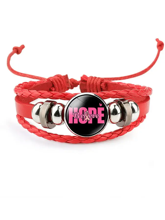 Weaving Pink Ribbon Bracelet (scalable)