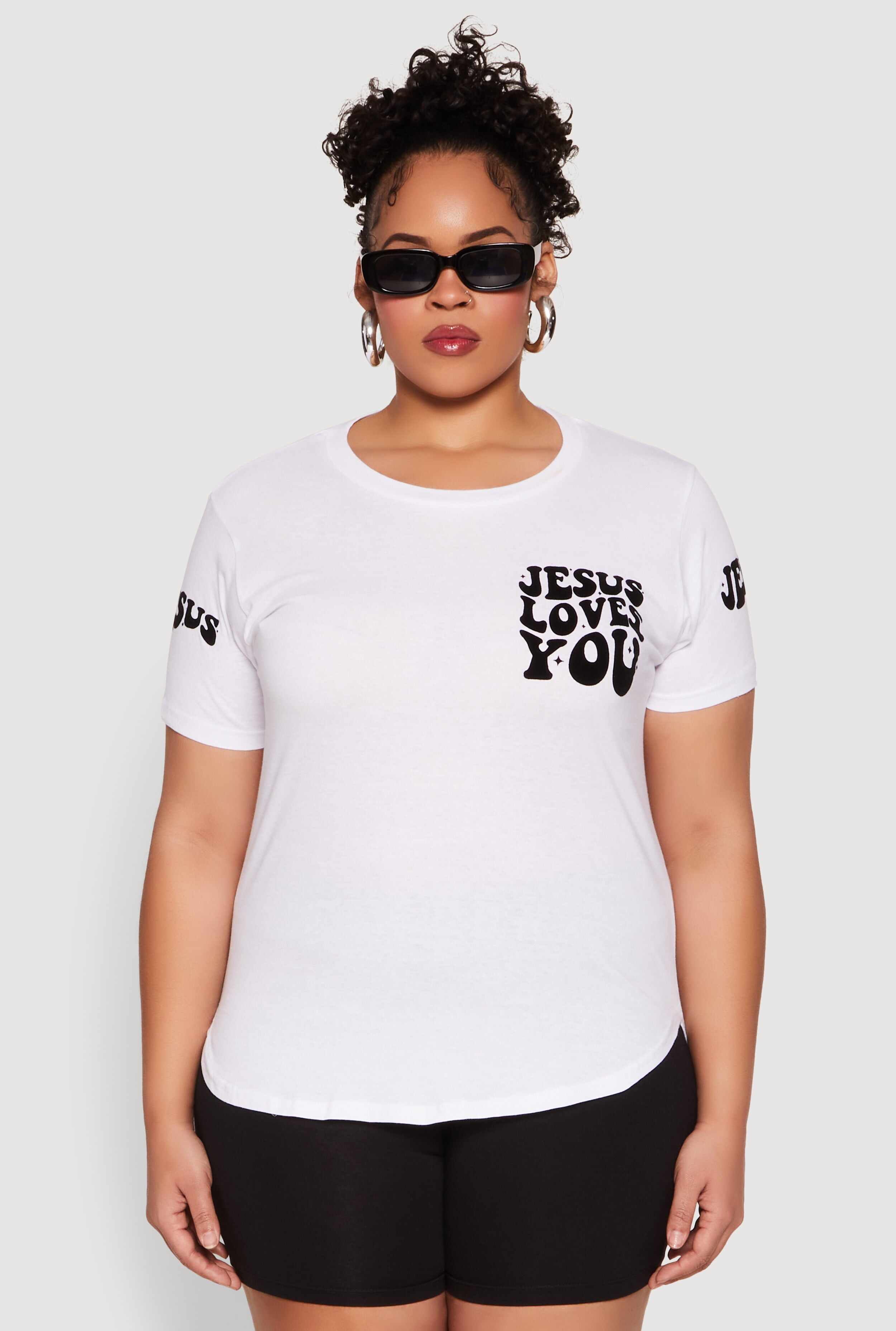 Plus Size Jesus Loves You T Shirt