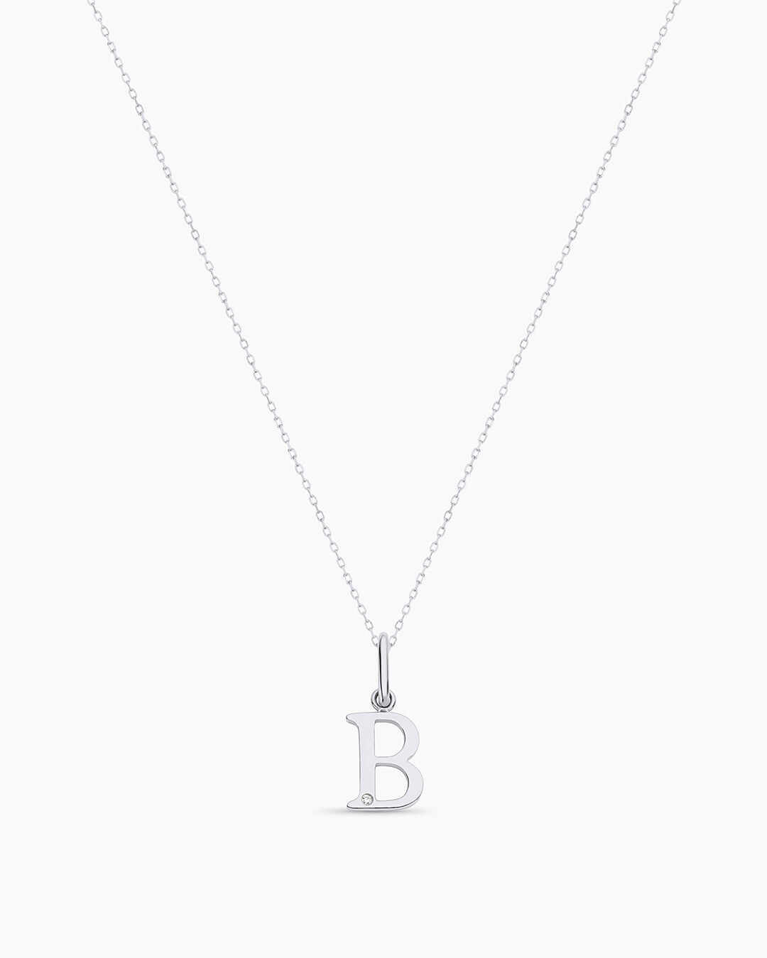 Diamond Vintage Alphabet Charm Necklace