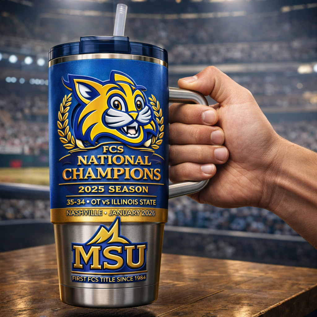 Montana State Bobcats FCS National Champions Tumbler