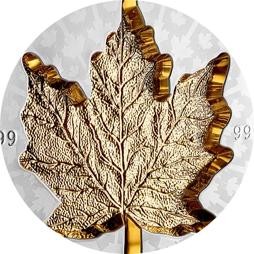 1 Kilo Fine Silver Coin – Super Incuse Silver Maple Leaf
