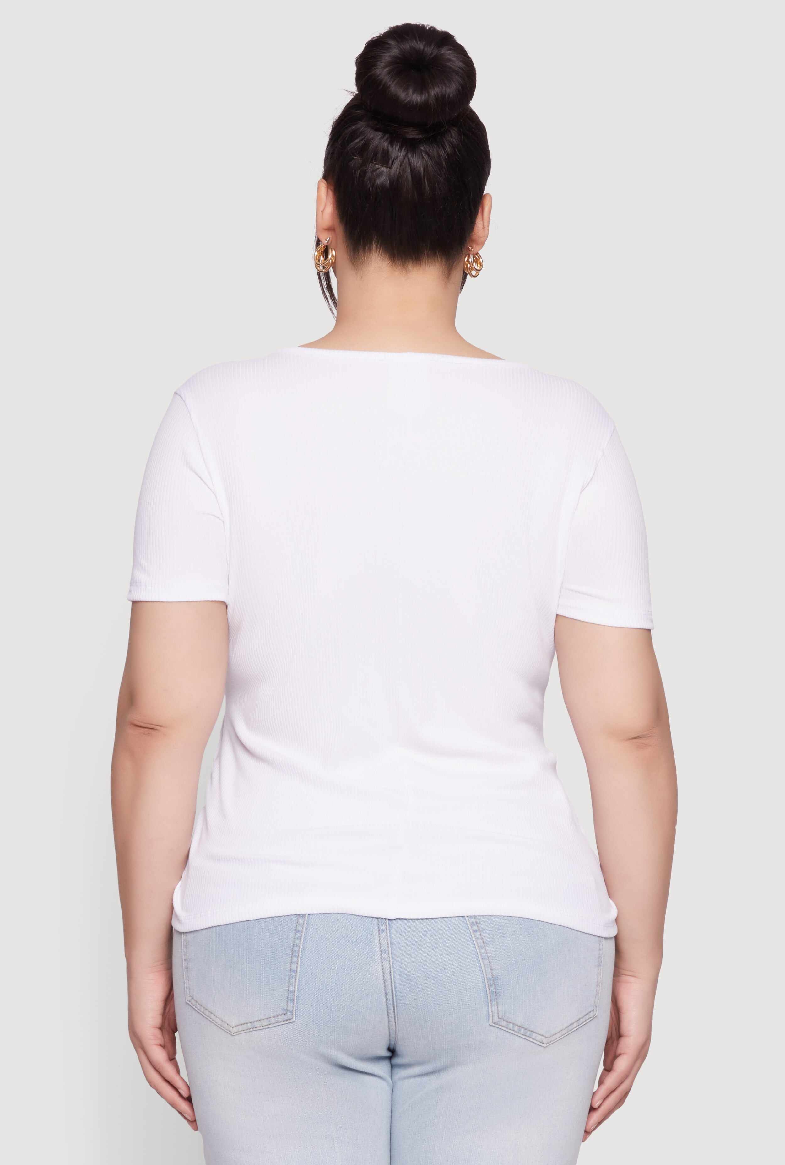 Plus Size Kinda Sweet 3D Foil Graphic Tee