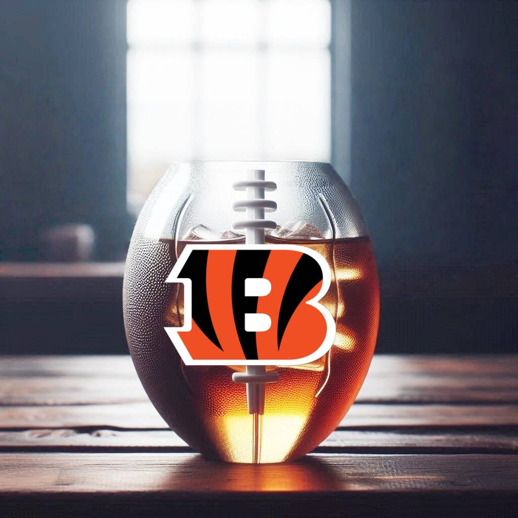 NFL Team Football Glass