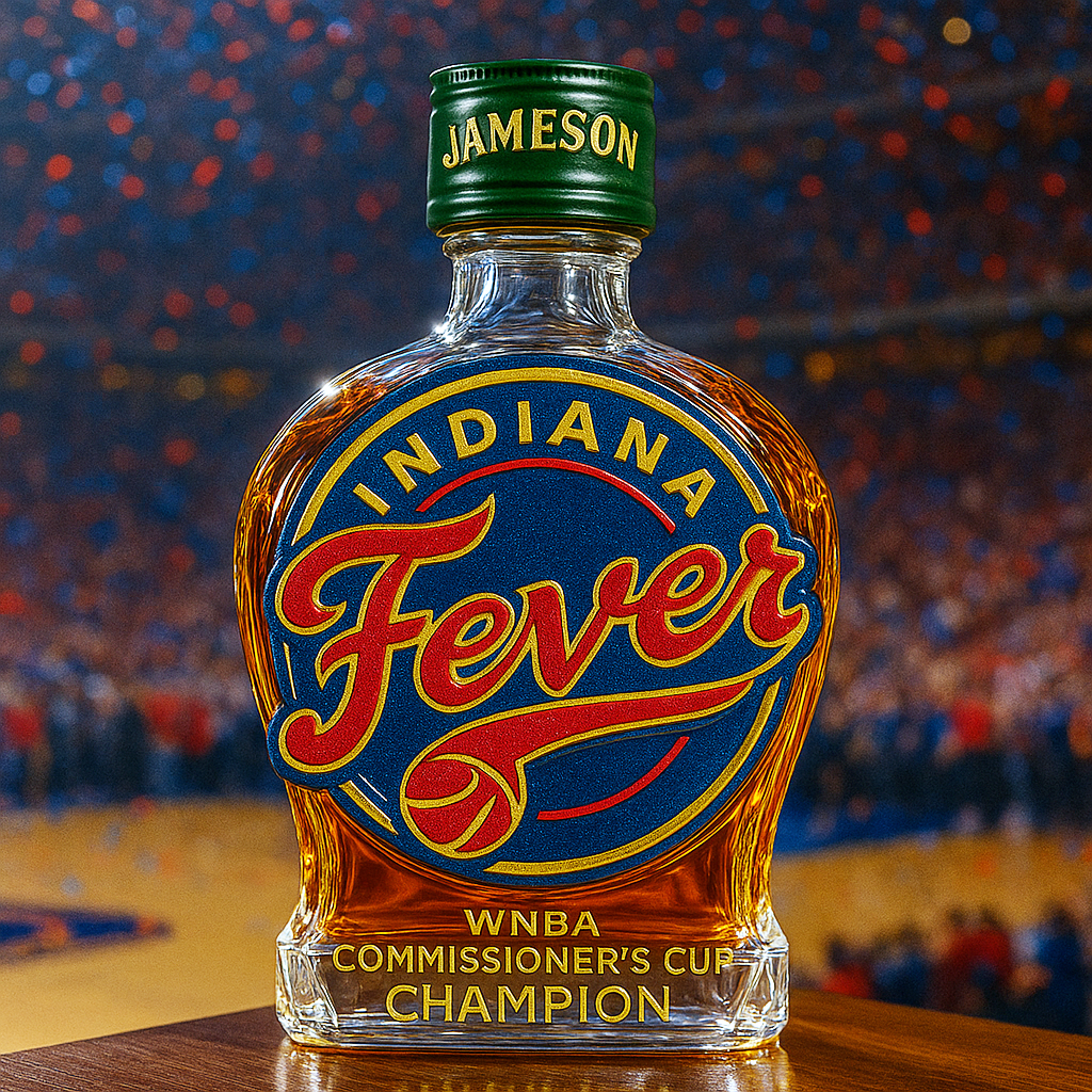 Indiana Fever WNBA Commissioner’s Cup Champion Whiskey Bottle