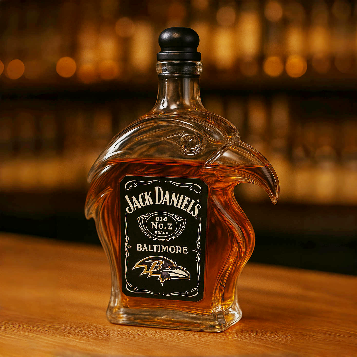 Baltimore Ravens Whiskey Bottle
