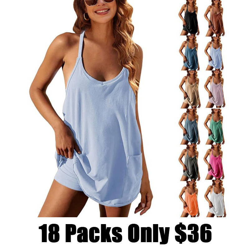 💝Last Day Promotion⚡Women's Womens Athletic Sleeveless Mini Dress