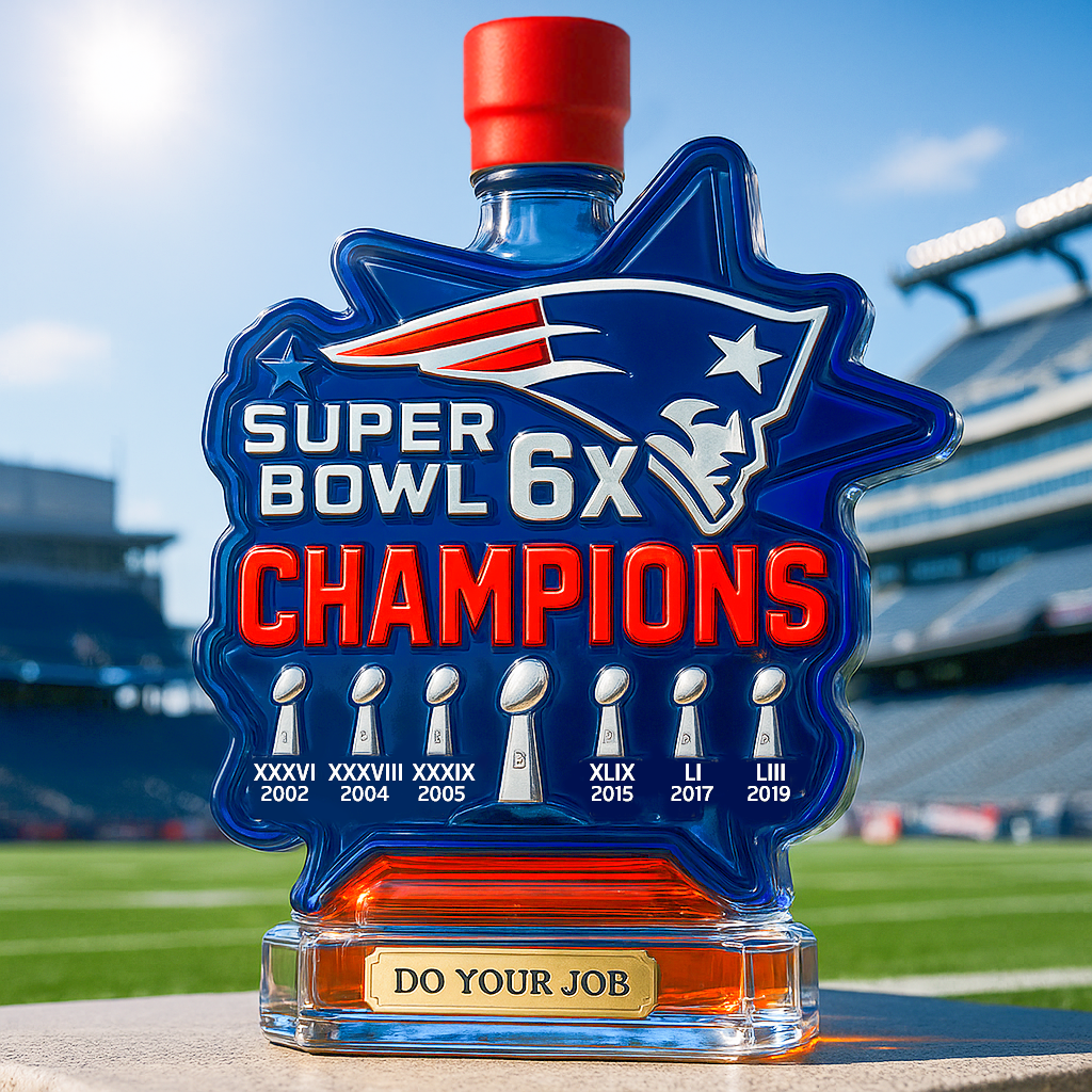New England Patriots Glory Whiskey Bottle